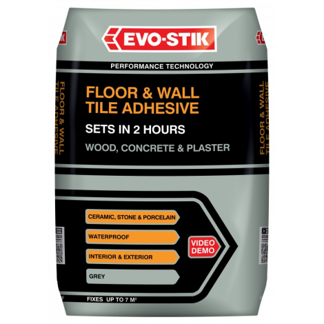 Floor & Wall Tile Adhesive Fast Set for Wood, Concrete & Plaster